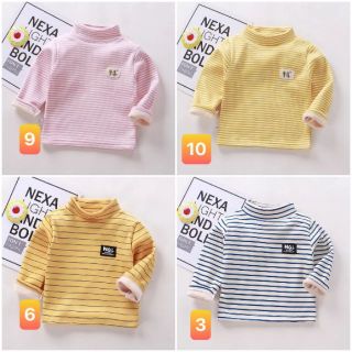 Áo nỉ lót lông cổ lọ cho bé trai, bé gái
