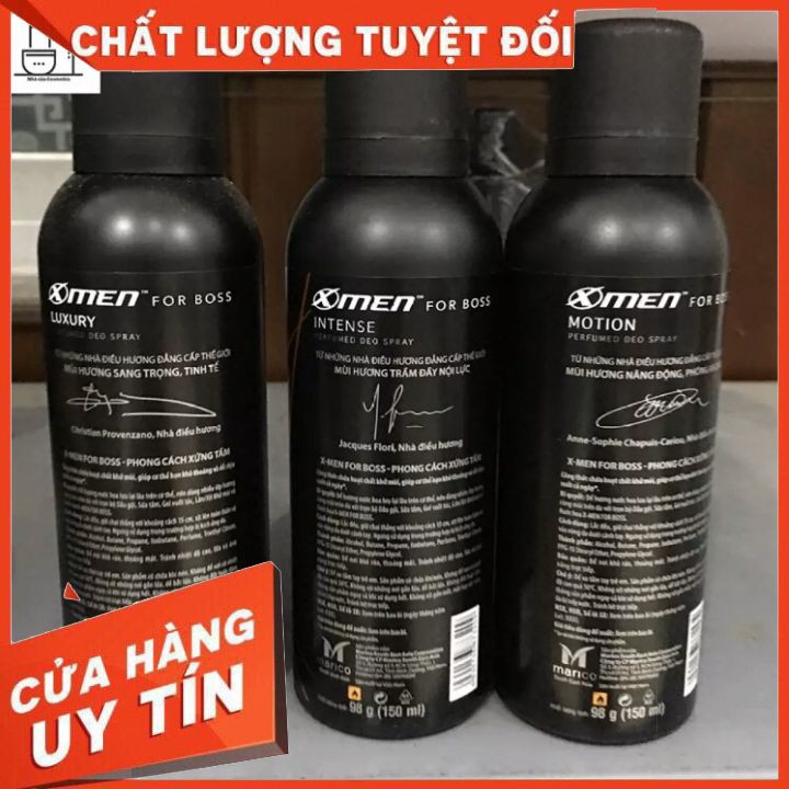 [chính hãng] xịt khử mùi toàn thân Xmen For Boss 150ml đủ màu ngăn mồ  hôi khử mùi cơ thể,mùi thơm mạnh mẽ giữ hương lâu