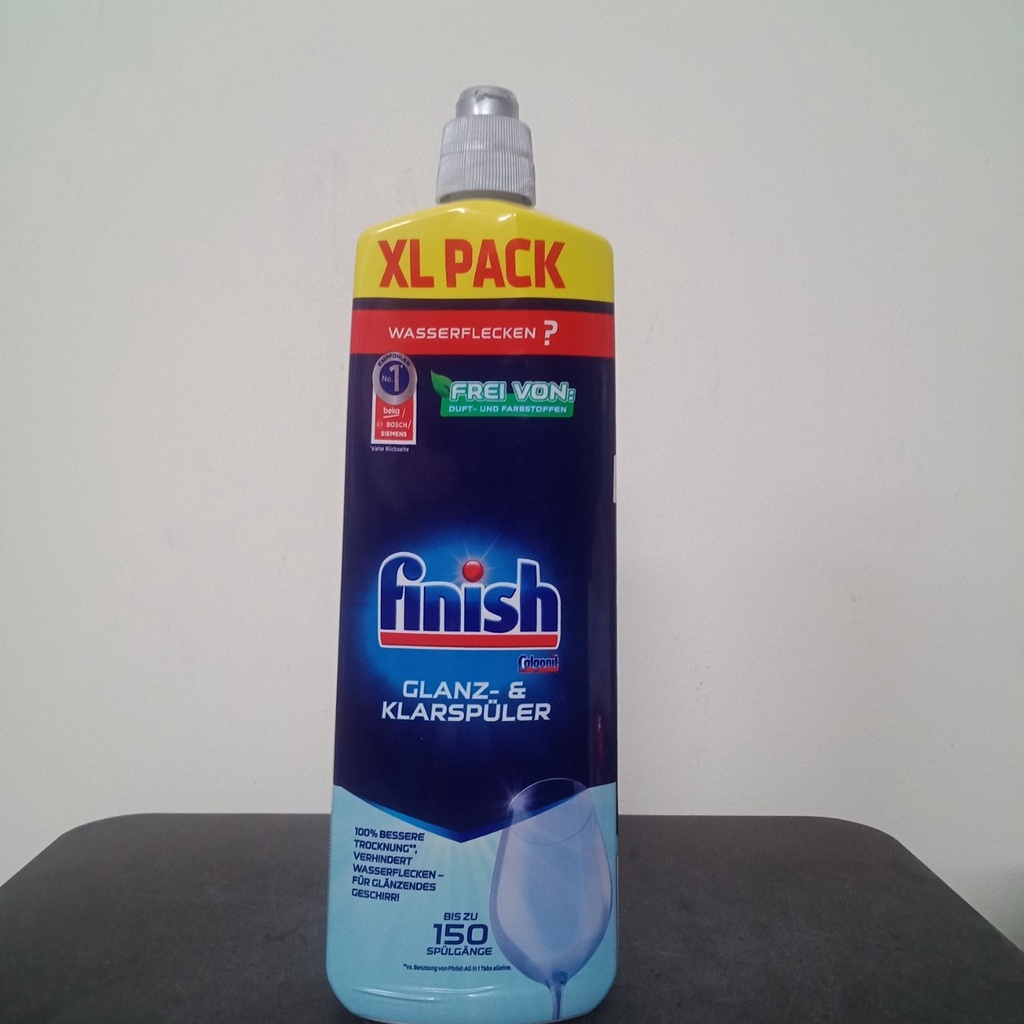 Combo rửa bát Finish: Hộp Classic 110 viên, Muối 1.2kg, Nước làm bóng 750ml - Nhập khẩu Châu Âu.