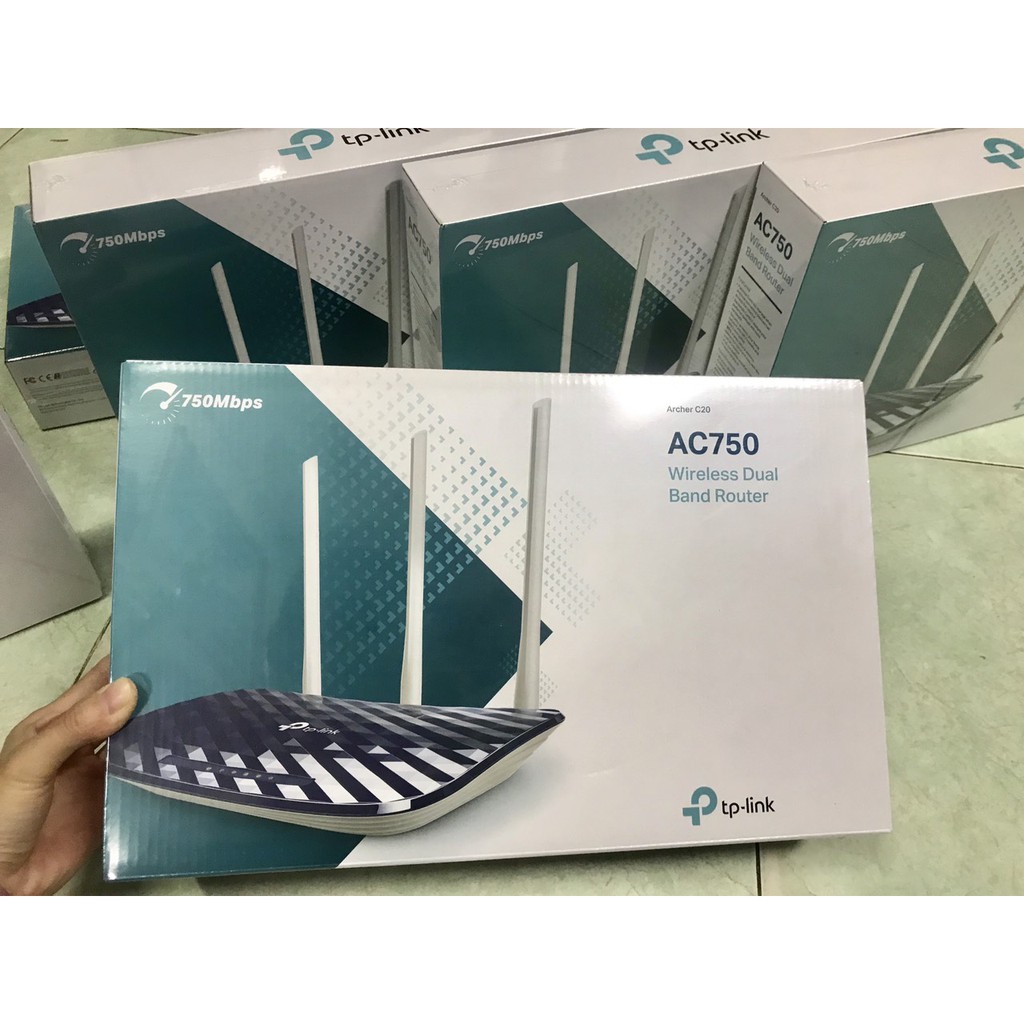 Bộ phát wifi TP-Link Archer C20 Wireless AC750 chính hãng mới 100%