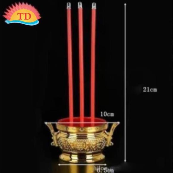 Bộ lư hương và 2 nến bàn thờ ông bà tổ tiên điện tử đèn led