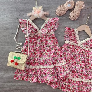 ODER Váy hồng phối ren cho bé gái
