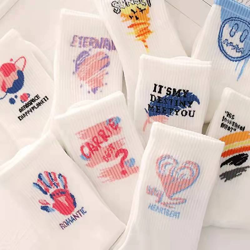 Jiashucheng Vớ Thể Thao Thoáng Khí Phong Cách Nhật Bản Dễ Thương Cho Nữ