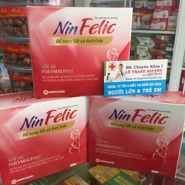 ✅(chính hãng)NINFELIC-bổ sung sắt&acid folic