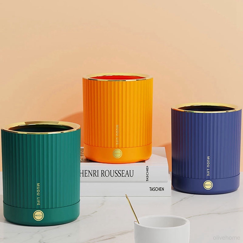 Thùng Rác Mini Để Bàn Có Nắp Xoay Tiện Dụng Cho Gia Đình / Văn Phòng