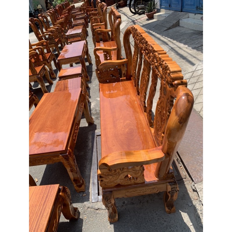 Bộ Salon bàn ghế gỗ 6 món 100% gỗ tự nhiên