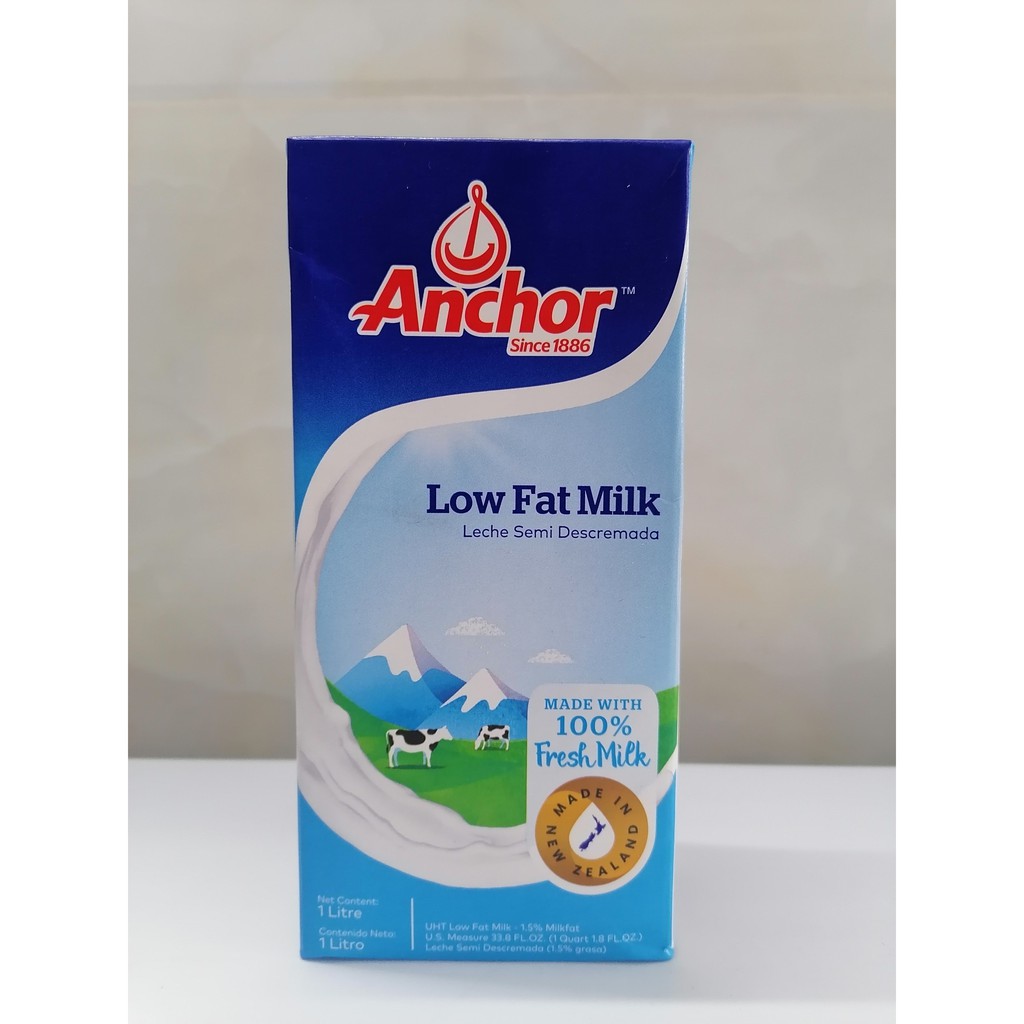 [1 Lít – Low Fat] Sữa tươi ít béo [New Zealand] ANCHOR UHT Milk (halal) (bph-hk)