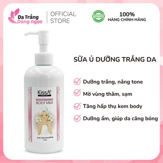 Sữa ủ tắm trắng da KissA 250ml làm sáng bổ sung collagen mờ thâm nám