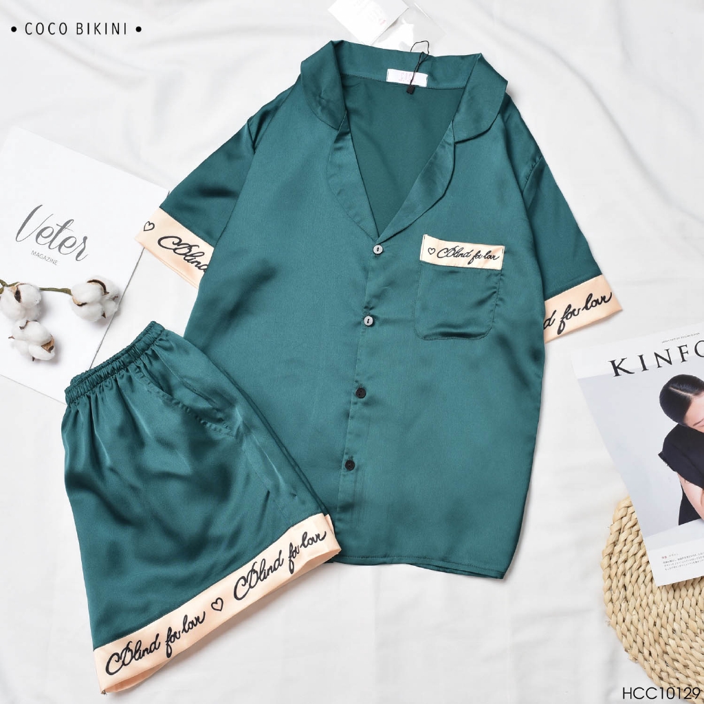 [Mã WARN20 giảm 20k đơn 150k] 𝑪𝑶𝑪𝑶 𝑩𝑰𝑲𝑰𝑵𝑰 Bộ Đồ Ngủ - Đồ Mặc Nhà Lụa Satin ( VCC20007 ) | BigBuy360 - bigbuy360.vn