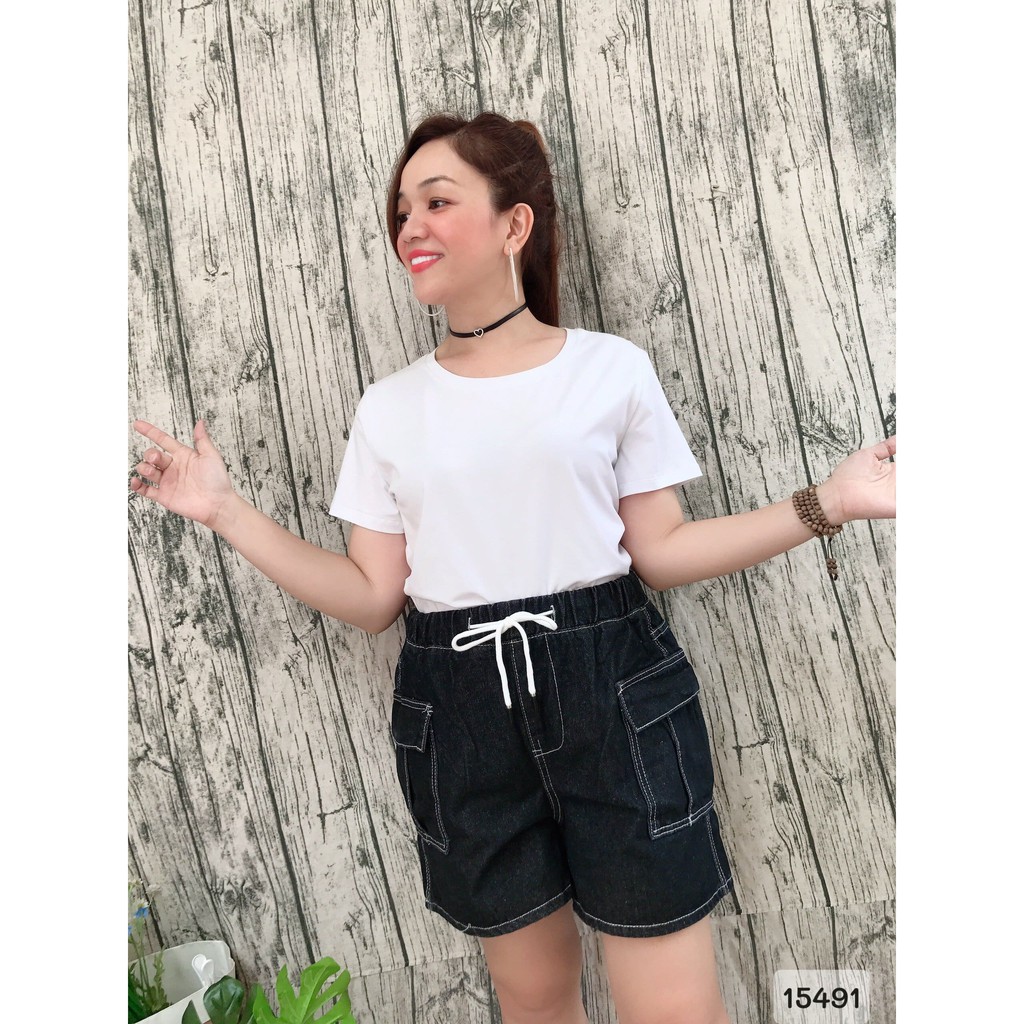 15491 Quần BIG SIZE Short Lưng Thun Túi Chỉ Nổi