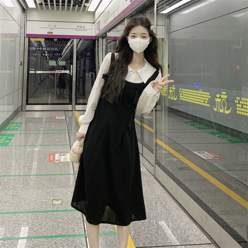 Đầm Sơ Mi Phối Nơ Thiết Kế Mới Thời Trang Mùa Thu Dành Cho Nữ