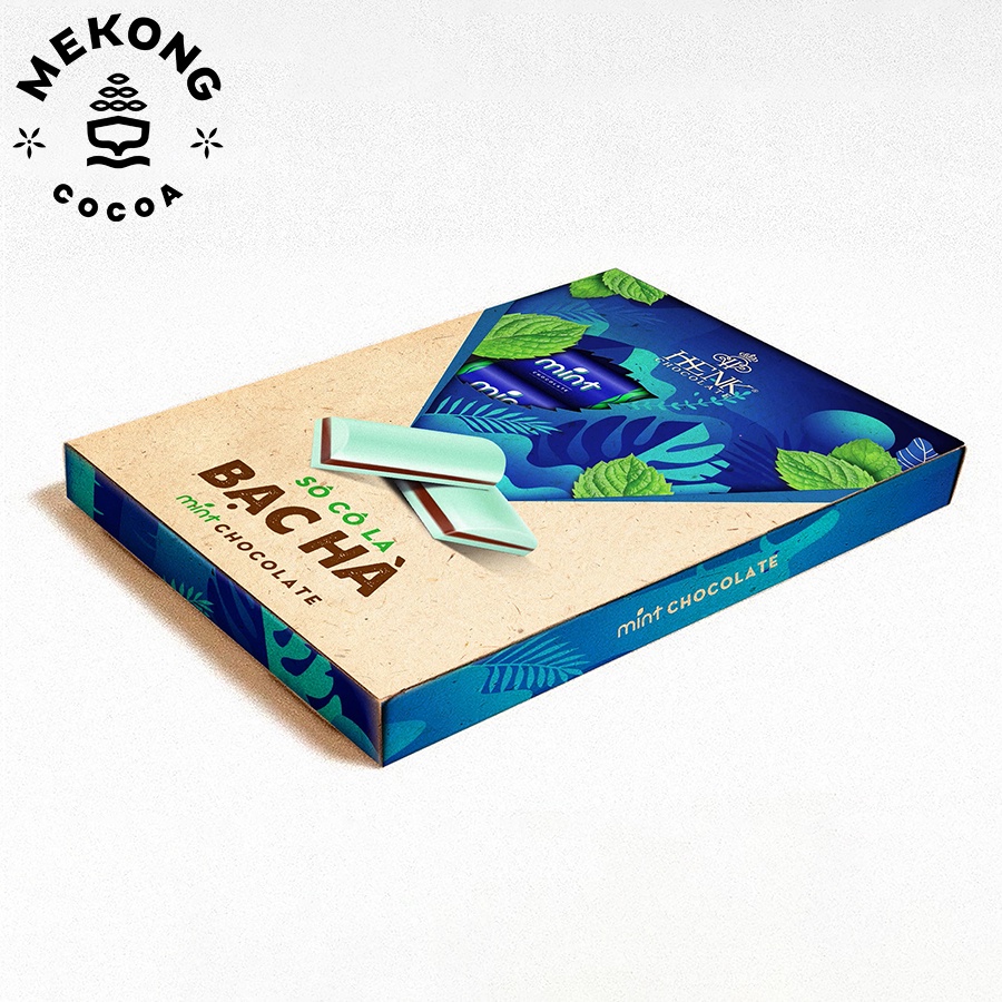 Socola Bạc Hà MEKONG CHOCOLATE Ngọt Ngào Tươi Mát Hộp 120g - Chocolate Peppermint SCLS05