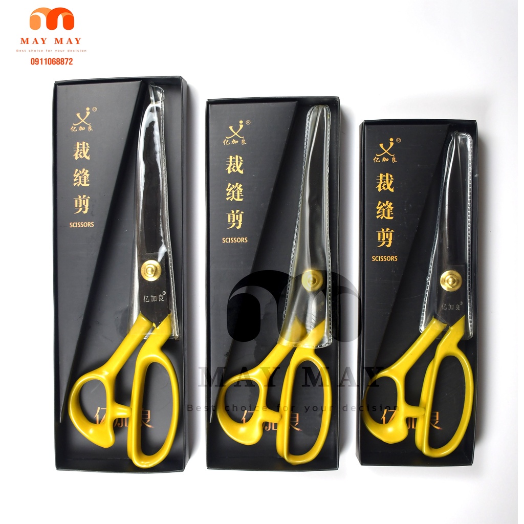 Kéo cắt vải X - cán vàng thép đen cao cấp không rỉ hàng chất lượng giá tốt