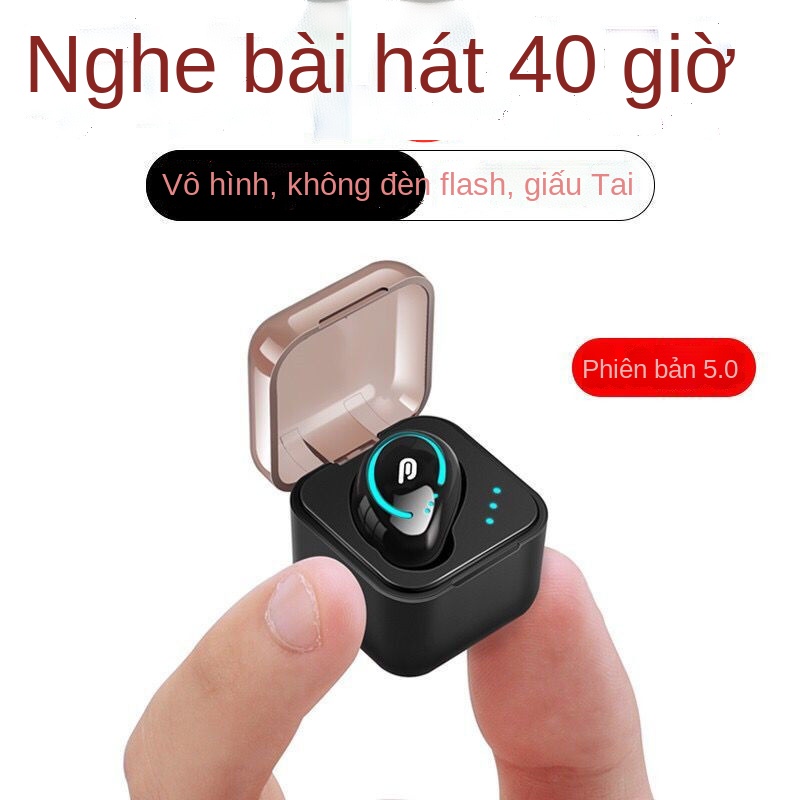 Tai nghe bluetooth đơn tai không dây mini siêu nhỏ siêu nhỏ chế độ chờ cực dài trong tai phổ thông Huawei vivo Điện thoạ