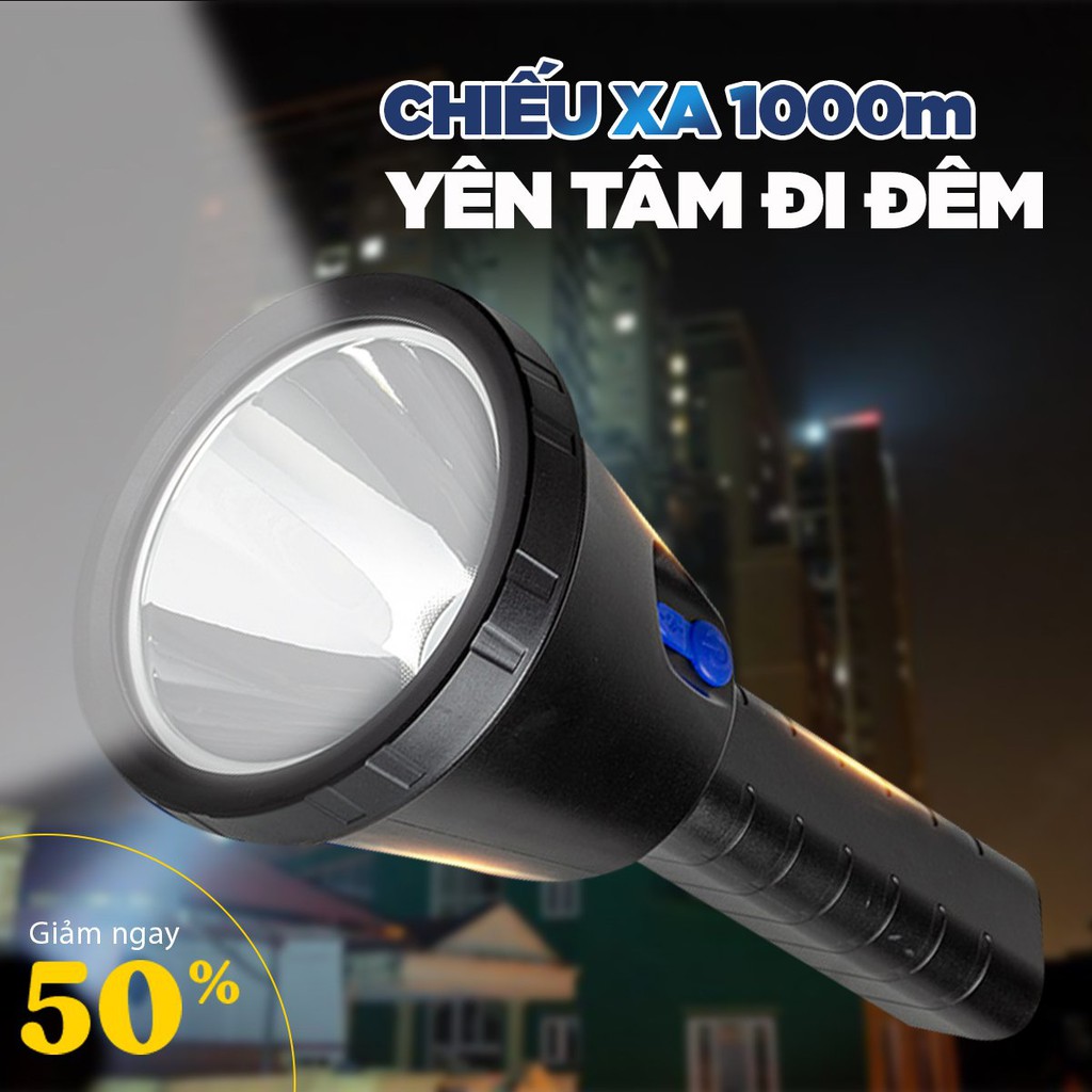 Đèn Pin Siêu Sáng  XK Chiếu Xa 1000M  Xé Tan Bóng Tối (leo núi, bảo trì, cắm trại)...Khám Phá Mới[CHÍNH HÃNG]