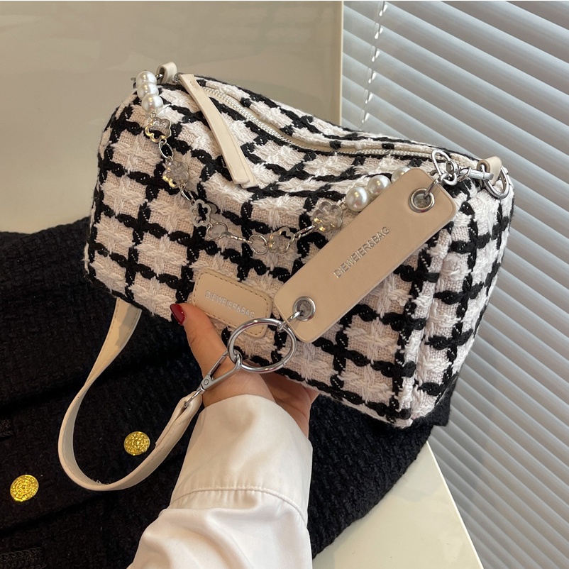 Túi Đeo JASMIN NOIR Chéo Vai Bằng Len Thời Trang Dễ Thương Cho Nữ