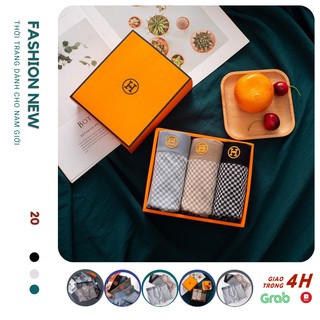 HỘP 3 Quần Sip Đùi Nam Chữ H Boxer - Quần Lót Nam Cotton Co Giãn 4 Chiều  FULL BOX CAO CẤP