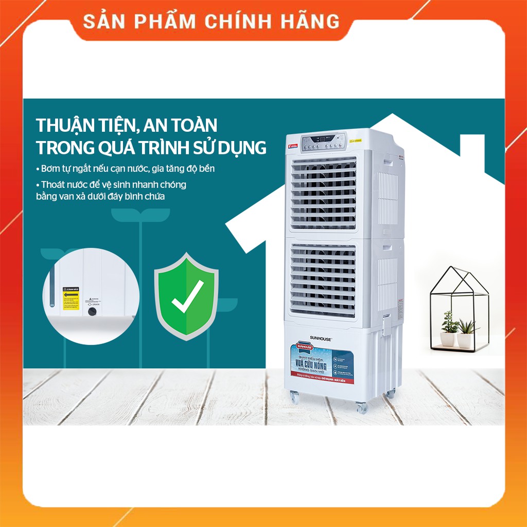 Quạt Điều Hòa, Máy Làm Mát Không Khí SUNHOUSE SHD7756, Tiết Kiệm, Chế Độ Ngủ Tự Động Điều Chỉnh Mức Gió | BigBuy360 - bigbuy360.vn