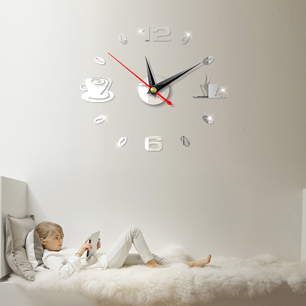Đồng Hồ Dán Tường Tự Dính Sáng Tạo Có Thể Tháo Gỡ Trang Trí Nhà Cửa