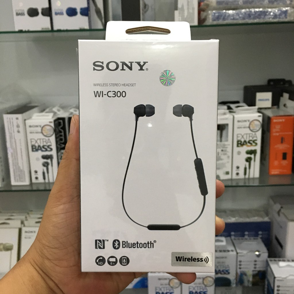 [Mã 159ELSALE hoàn 7% đơn 300K] Tai Nghe Không Dây Bluetooth Sony WI-C300 - Chính Hãng Nguyên Seal Mới 100%