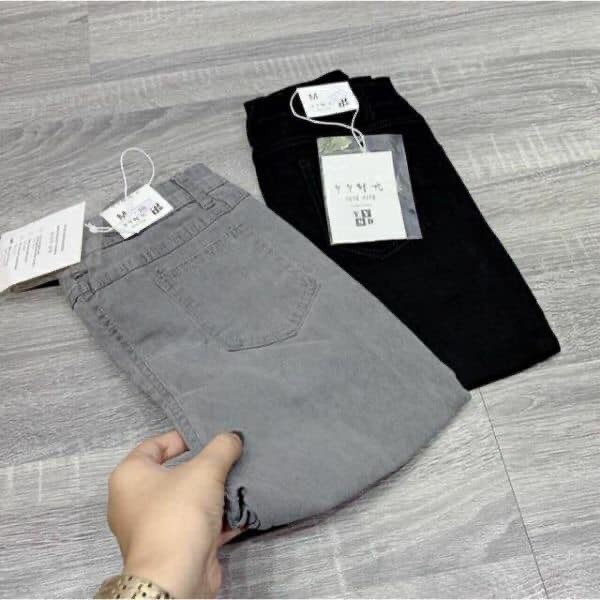 Quần jean giấy cạp cao hot trend