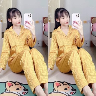 Đồ bộ pijama lụa gấm cao cấp tay-quần dài