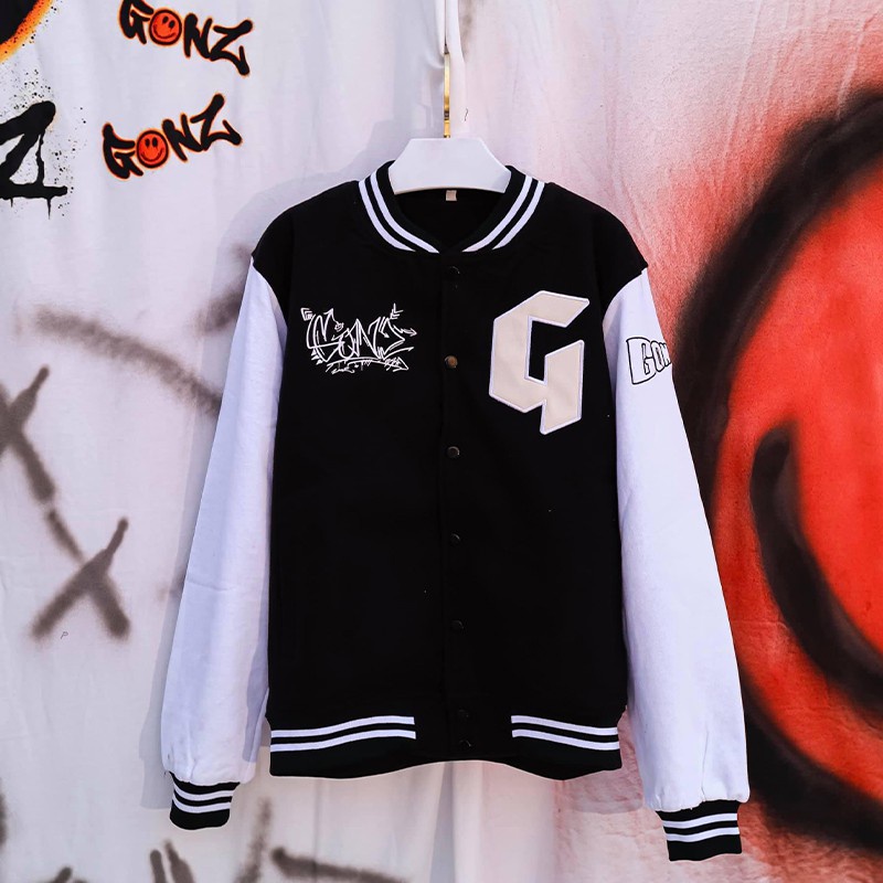 Áo khoác dù nam nữ 2 lớp kiểu dáng bomber in Gonz cực dễ thương, 2 size L, XL thời trang unisex xuongmaytipi