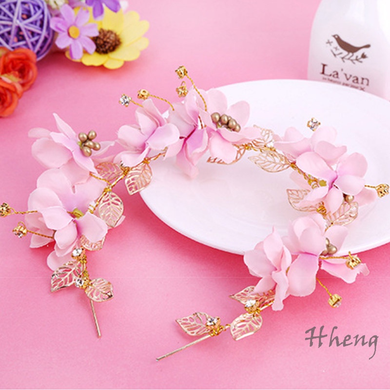 YADORNOS Trâm Cài Tóc Trang Trí Hoa Đỏ Tươi Sáng Mẫu Mới Cho Cô Dâu Trong Ngày Cưới