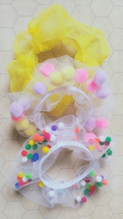 100 Hạt pompom - pom pom làm scrunchies