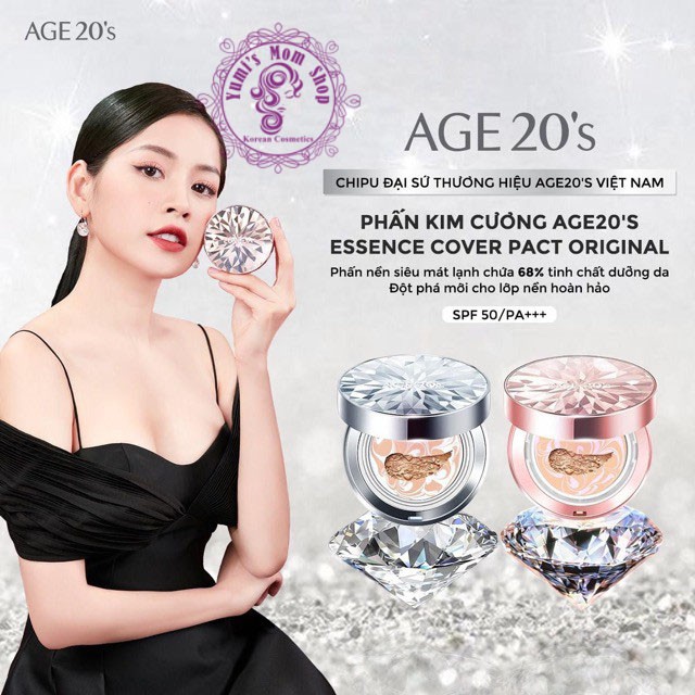 Phấn Nền Lạnh Kim Cương AGE20's Essence Cover Pact DIAMOND White