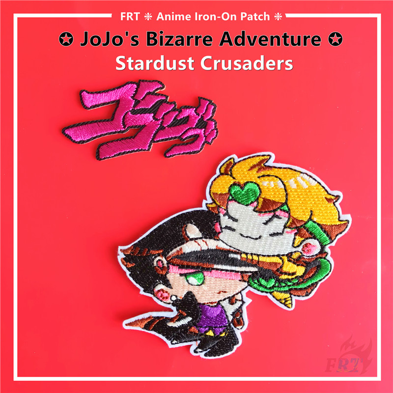 1 Sticker Ủi Thêu Hình Nhân Vật Hoạt Hình Jojo 's Bizarre Adventure Star