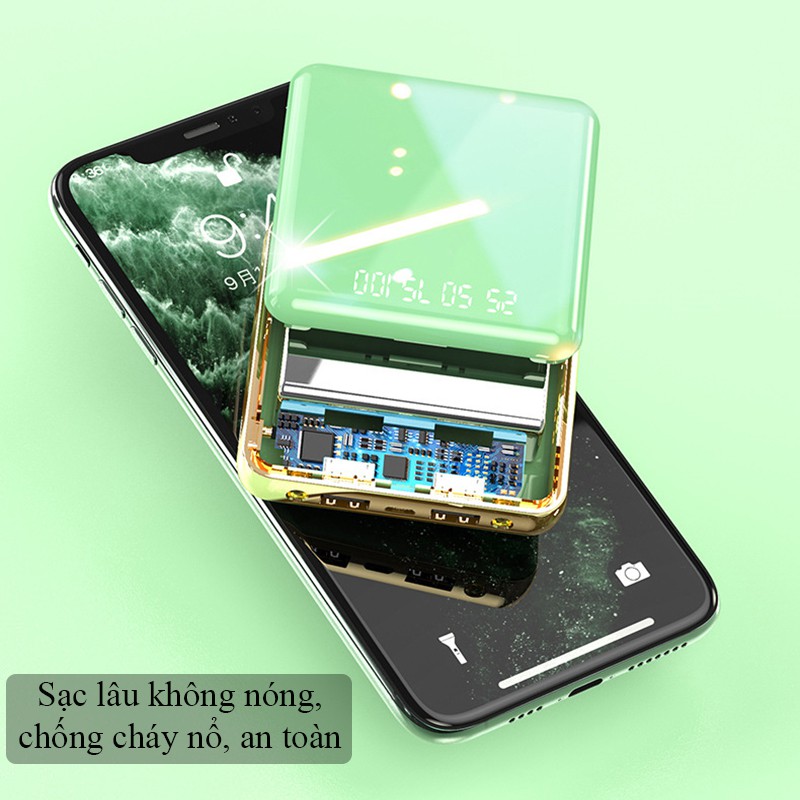 Sạc Dự Phòng ⚡HÀNG CHÍNH HÃNG⚡ Pin Dự Phòng mini 8000mAh Thiết Kế Nhỏ Gọn, Cao Cấp, Hỗ Trợ Sạc Nhanh Bảo Hành 12 Tháng