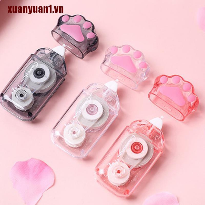 [XUANYUAN1] Bút Xóa Kéo Hình Dấu Chân Mèo Màu Trắng Dễ Thương Dành Cho Văn Phòng Trường Học