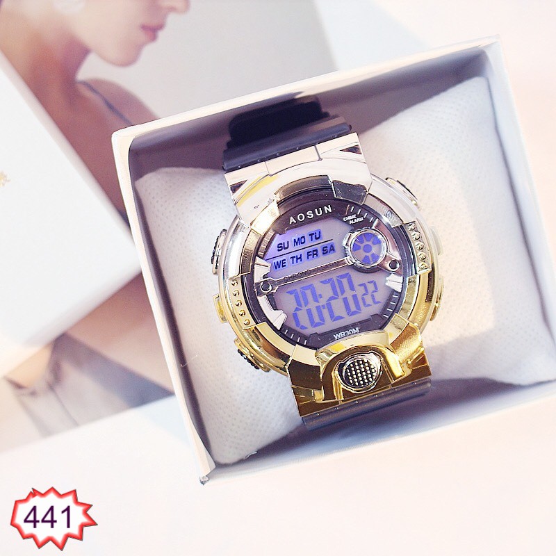 ĐỒNG HỒ NAM HAZO SPORT 441 PHA 2 MÀU ĐIỆN TỬ SIÊU ĐẸP HOT TREND | BigBuy360 - bigbuy360.vn