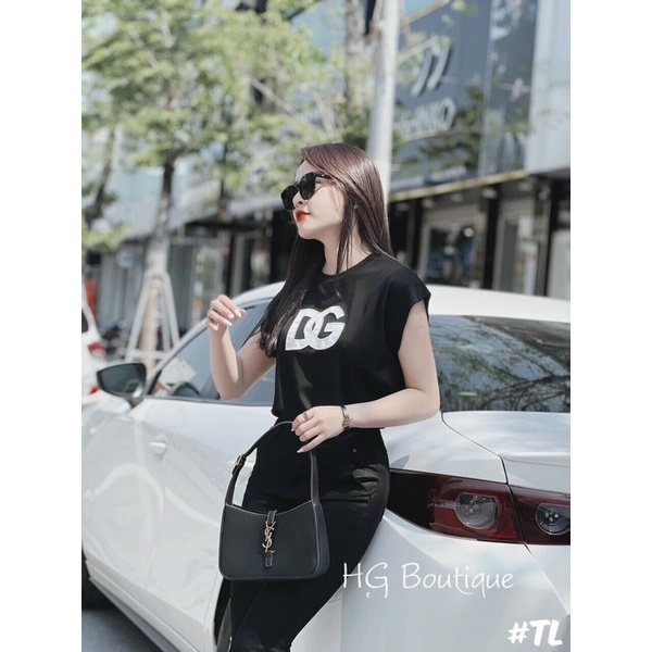 Áo Tay hến thêu chữ nổi Chất cotton lạnh hàng QCCC chuẩn L1