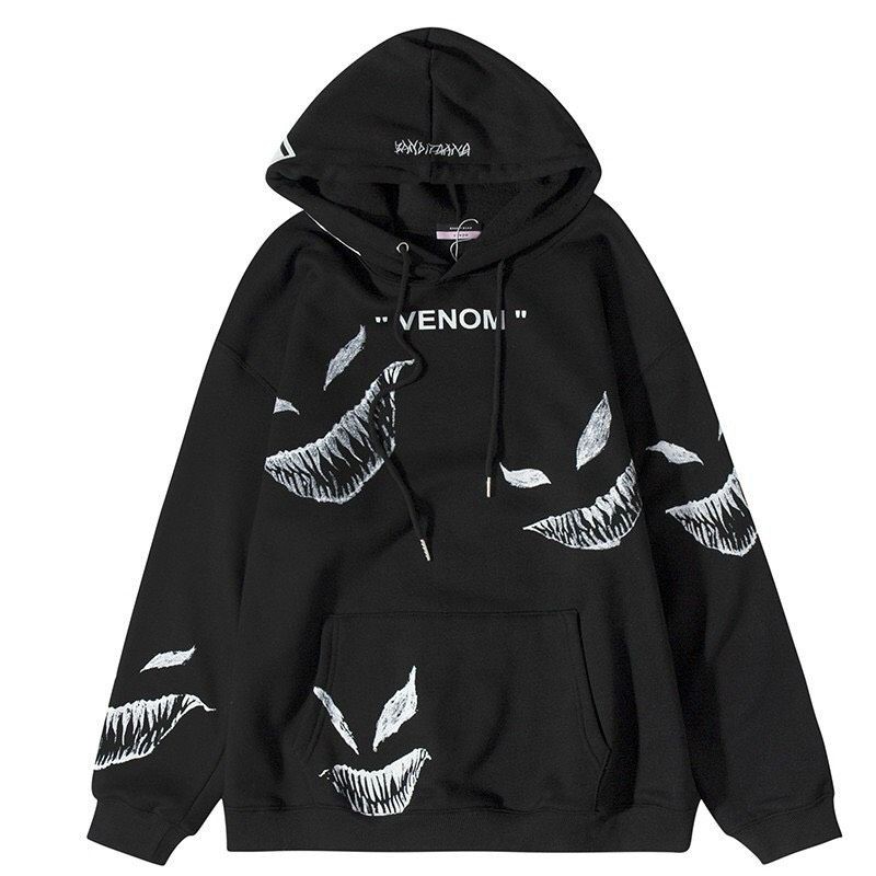 ÁO HOODIE NAM NẴ HÌNH VENOM CỰC CHẤT FROM RỘNG DƯỚI 65KG MẶC VỪA