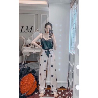 Bộ Đồ Ngủ Vải Lụa Trơn Gợi Cảm