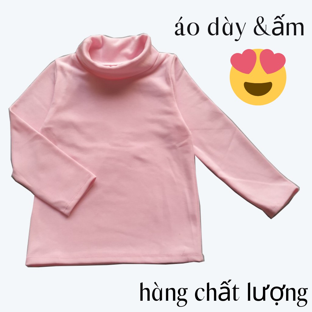 Áo cotton len cao cổ  (size 8-22 kg) cho bé trai bé gái, hàng siêu ấm