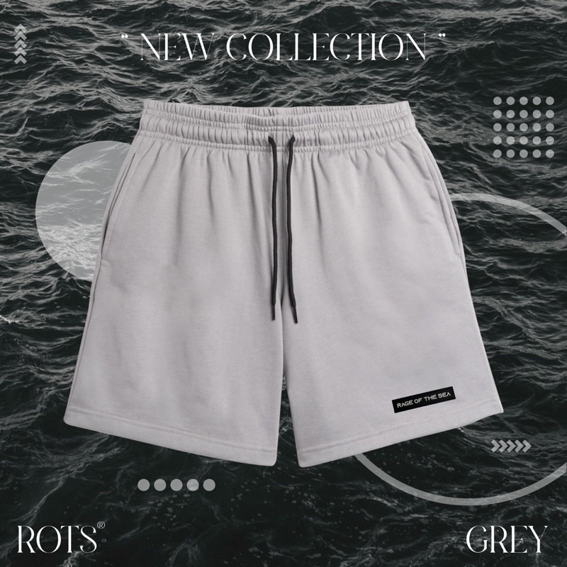 QUẦN SHORT UNISEX FORM ÂU RAGE OF THE SEA (ROTS)-BASIC LOGO