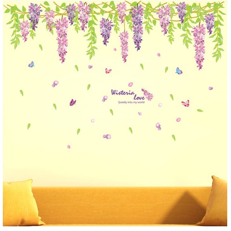 Decal Hoa Đậu Tím