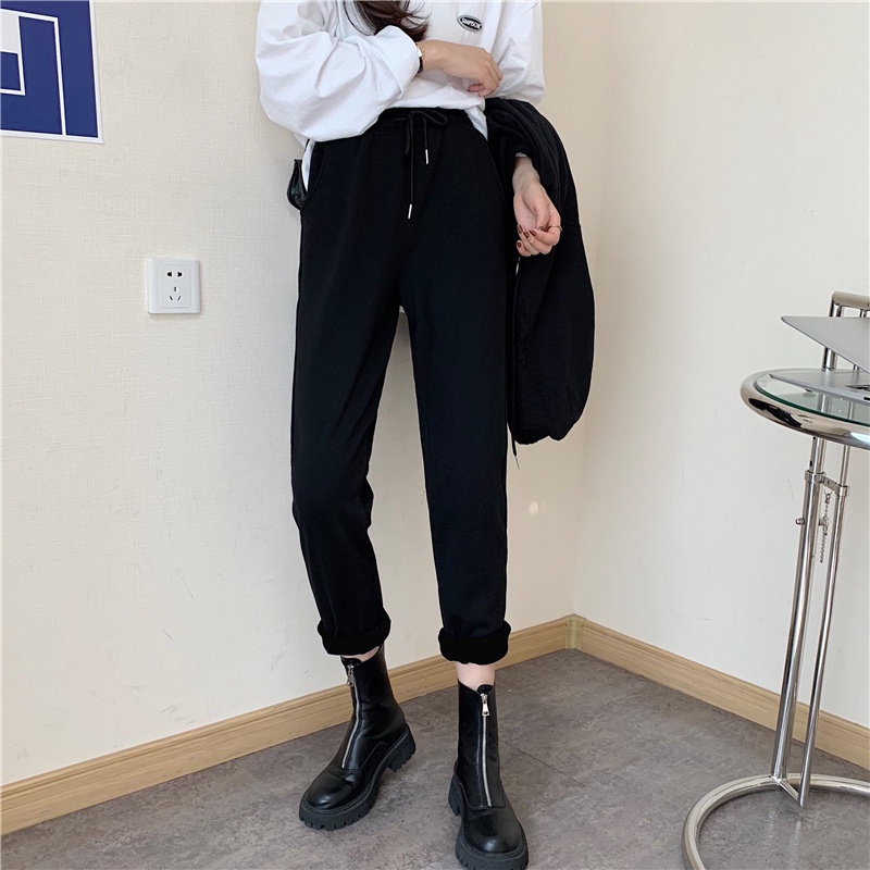 Quần dài phối cà vạt phong cách Hàn quốc