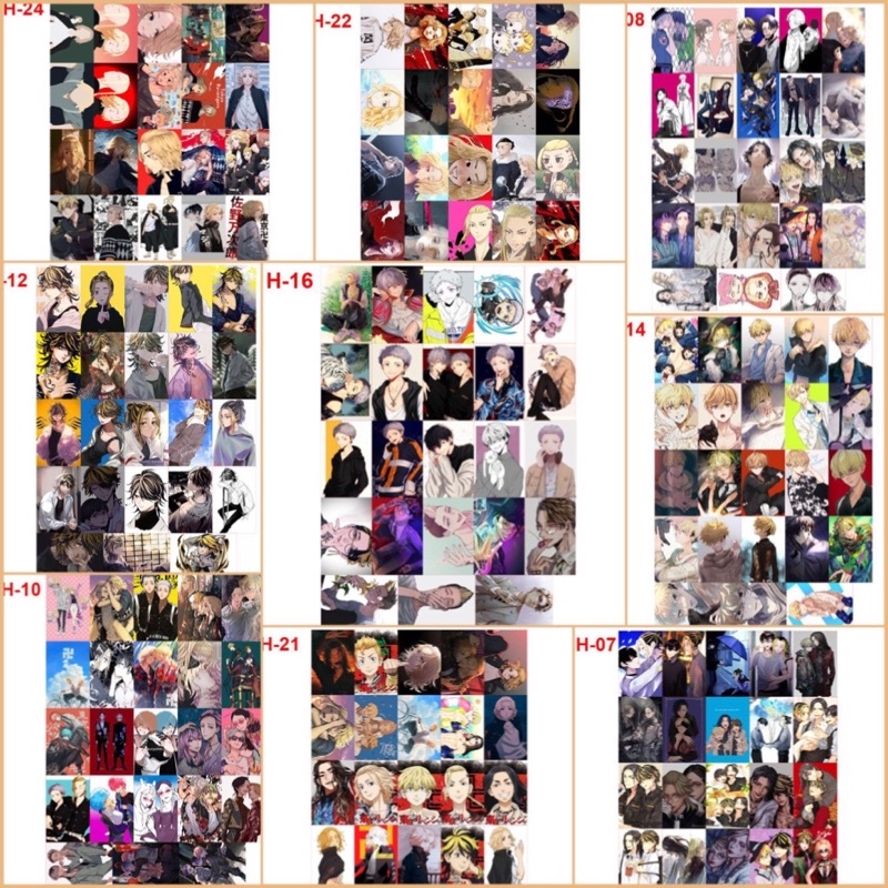 23 ảnh card tokyo revenger copple mikey,draken,takashi,shuji hanma,takemichi,haitani