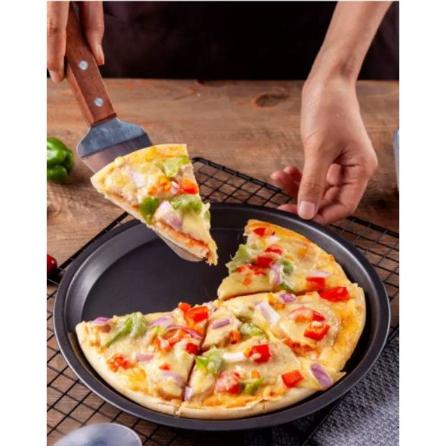 Khuôn Pizza chống dính đen vàng 16/20/23cm