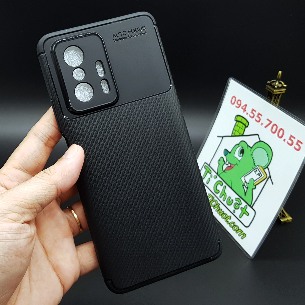Ốp Lưng Xiaomi Mi 11T/ 11T PRO 5G AutoFocus Vân 3D Carbon Chống Sốc