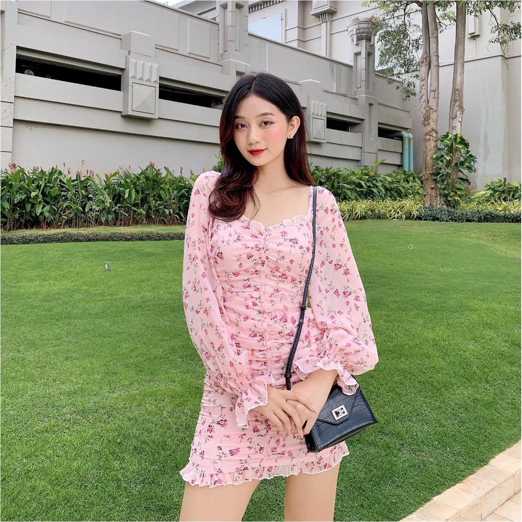 [FREESHIP, HOT] VÁY HOA CỔ VUÔNG NHÚN 3 MÀU CỰC XINH | BigBuy360 - bigbuy360.vn