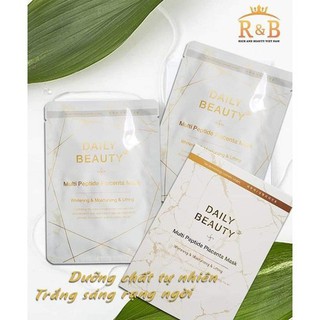 Mặt nạ nhau thai cừu Daily Beauty Multi Peptide Placenta Mask mẫu mới 2019 6 miếng