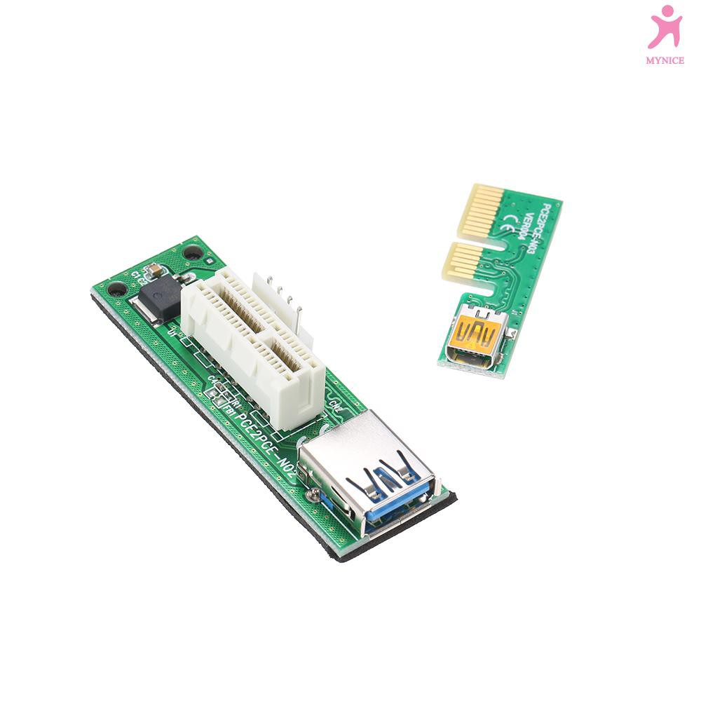 Cáp Mở Rộng Pci-e X1 Pcie 1x Mở Rộng 90 Độ Với Cáp Usb Và Sata