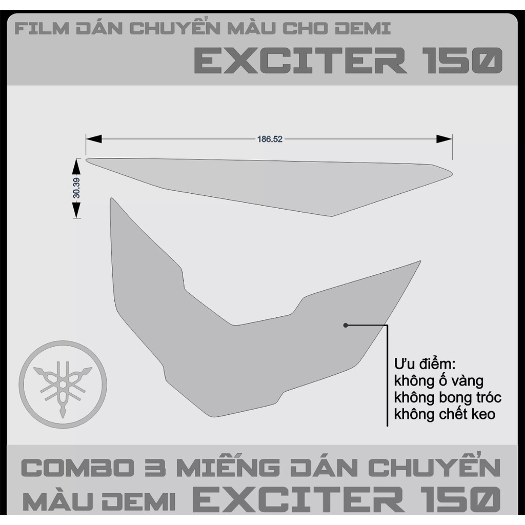 PPF EXCITER 150, FILM DÁN LÀM ĐẸP ĐÈN XE, MIẾNG DÁN PPF BẢO VỆ MẶT ĐỒNG HỒ, CHỐNG TRẦY.