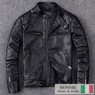 Áo khoác da Homme de Monaco - Leather Jacket Shoulder Padding for Men