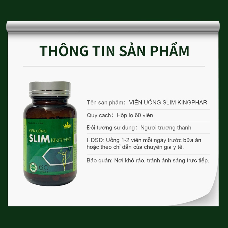 Woohop VIÊN UỐNG GIẢM CÂN SLIM KINGPHAR